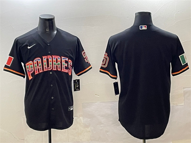 San Diego Padres Blank Black Mexico Cool Base Stitched Jersey - Zenithce
