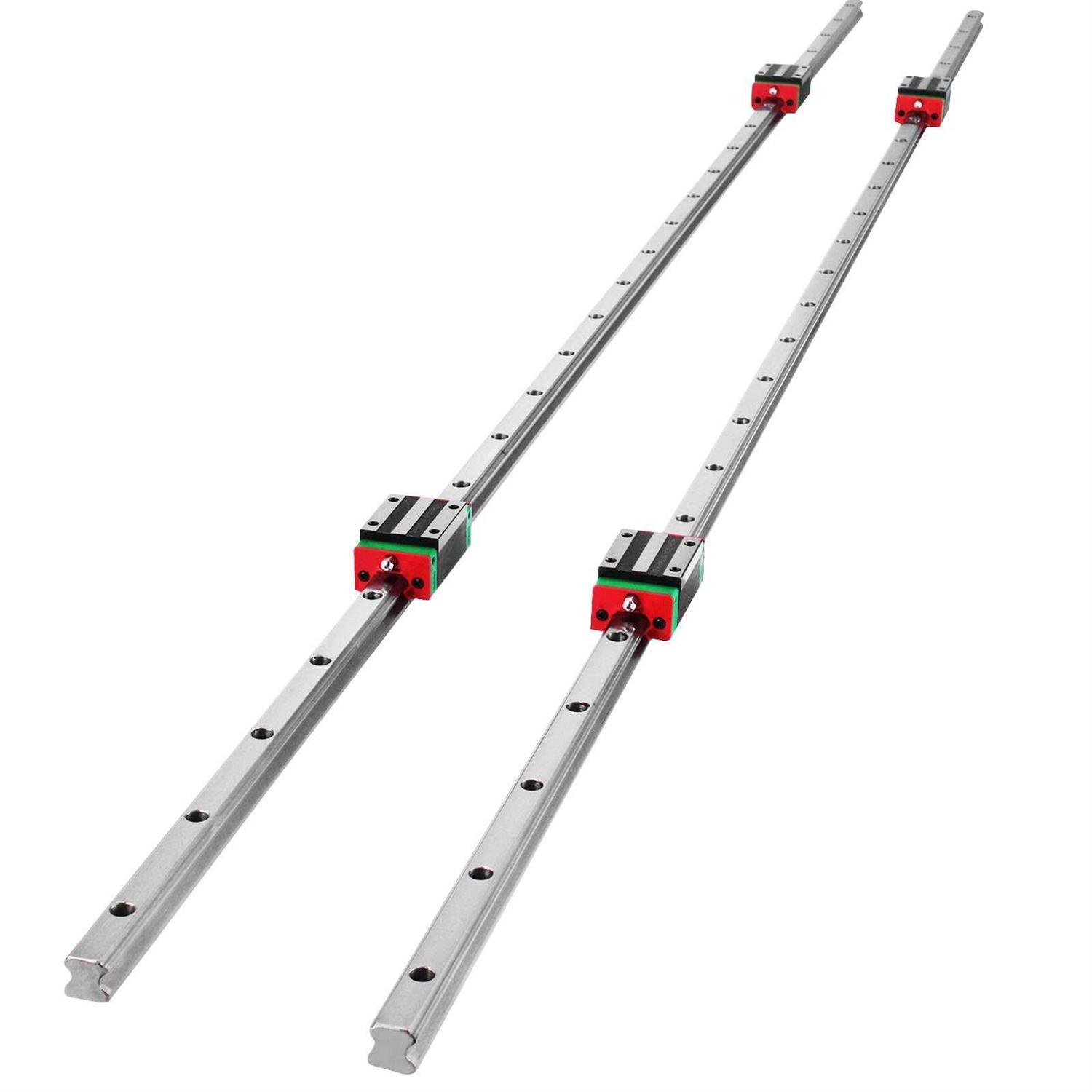 VEVOR Linear Rail 2PCS SBR16-800mm Linear Slide Guide 2 Pcs Rail 4 Pcs SBR16UU Bearing Block for Automated Machines and Equipments - Zenithce