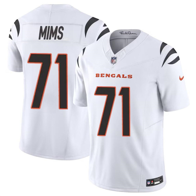Cincinnati Bengals #71 Amarius Mims White 2024 Draft F.U.S.E Vapor Untouchable Limited Stitched Jersey - Zenithce