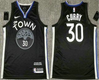 Golden State Warriors #30 Stephen Curry Black 2020 Swingman Printed Jersey - Zenithce