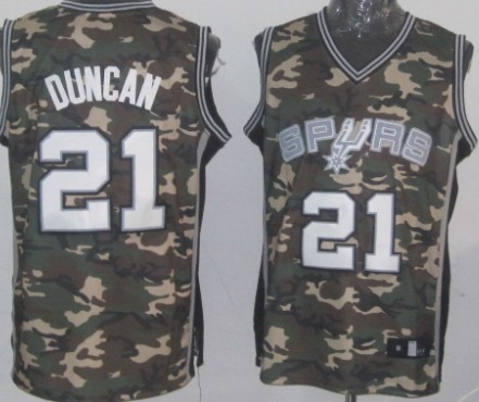 San Antonio Spurs #21 Tim Duncan Camo Fashion Jersey - Zenithce
