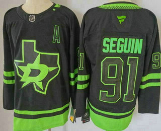 Dallas Stars #91 Tyler Seguin Black Alternate Authentic Jersey - Zenithce