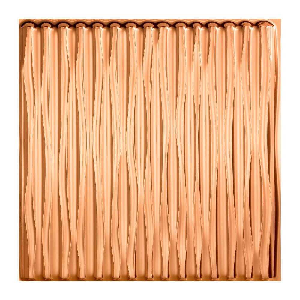Fasade Dunes Vertical Decorative Vinyl 2ft x 2ft Glue Up Ceiling Tile - Zenithce