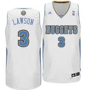 Denver Nuggets #3 Ty Lawson White Swingman Jersey - Zenithce