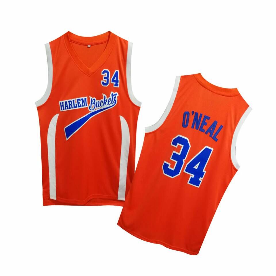 Uncle Drew Harlem Buckets 34 Shaquille O'Neal Orange Movie Jersey - Zenithce