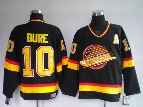 Canucks #10 Pavel Bure Stitched Black Mitchell Ness Jersey - Zenithce