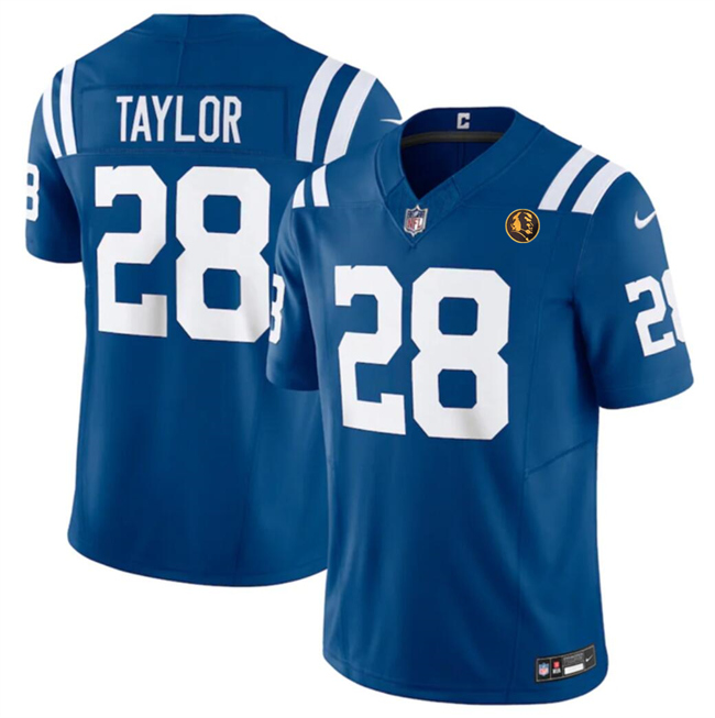 Indianapolis Colts #28 Jonathan Taylor Blue 2023 F.U.S.E. With John Madden Patch Vapor Limited Stitched Jersey - Zenithce