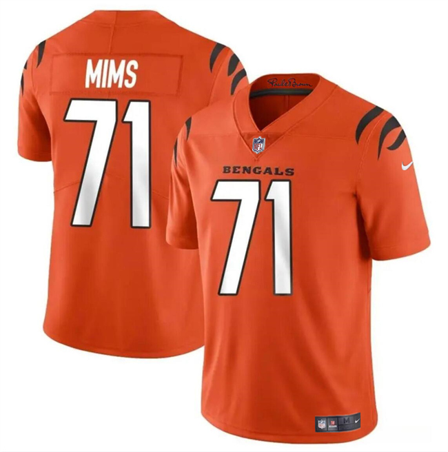 Cincinnati Bengals #71 Amarius Mims Orange 2024 Draft Vapor Untouchable Limited Stitched Jersey - Zenithce