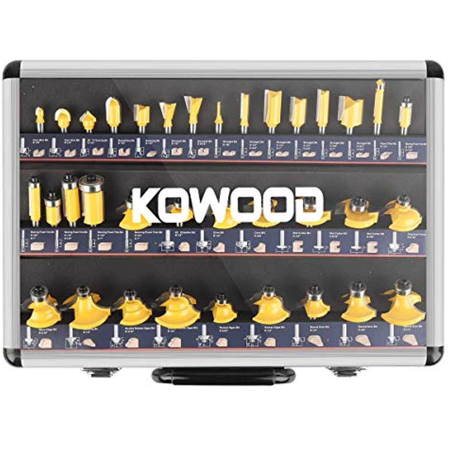 Kowood Router Bits Sets Of 35B Pieces 1/2 Inch T Shape Wood Milling Cutter - Zenithce