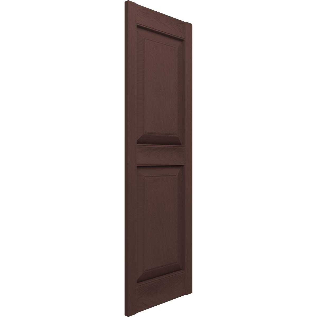 Ekena Millwork Lifetime Vinyl Standard Two Equal Raised Panel Shutters - Zenithce