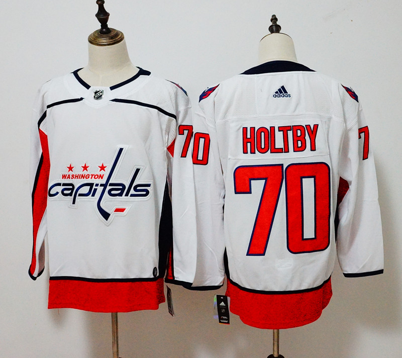 Washington Capitals #70 Braden Holtby White Stitched Adidas Jersey - Zenithce