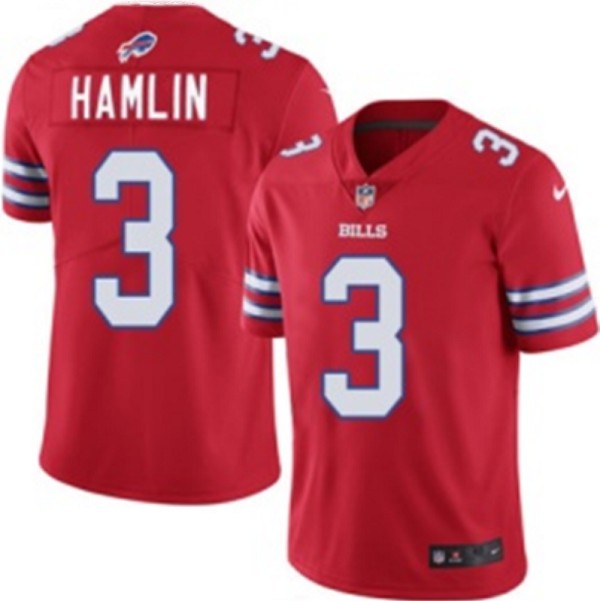 Buffalo Bills #3 Damar Hamlin Red Vapor Untouchable Limited Stitched Jersey - Zenithce