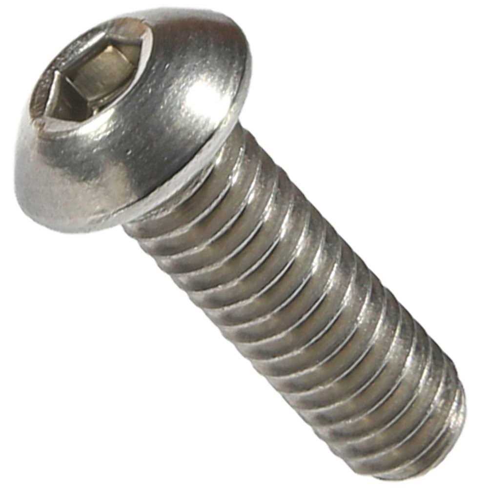 Fastenere Button Head Socket Cap Screws 18-8 Stainless Steel - Zenithce