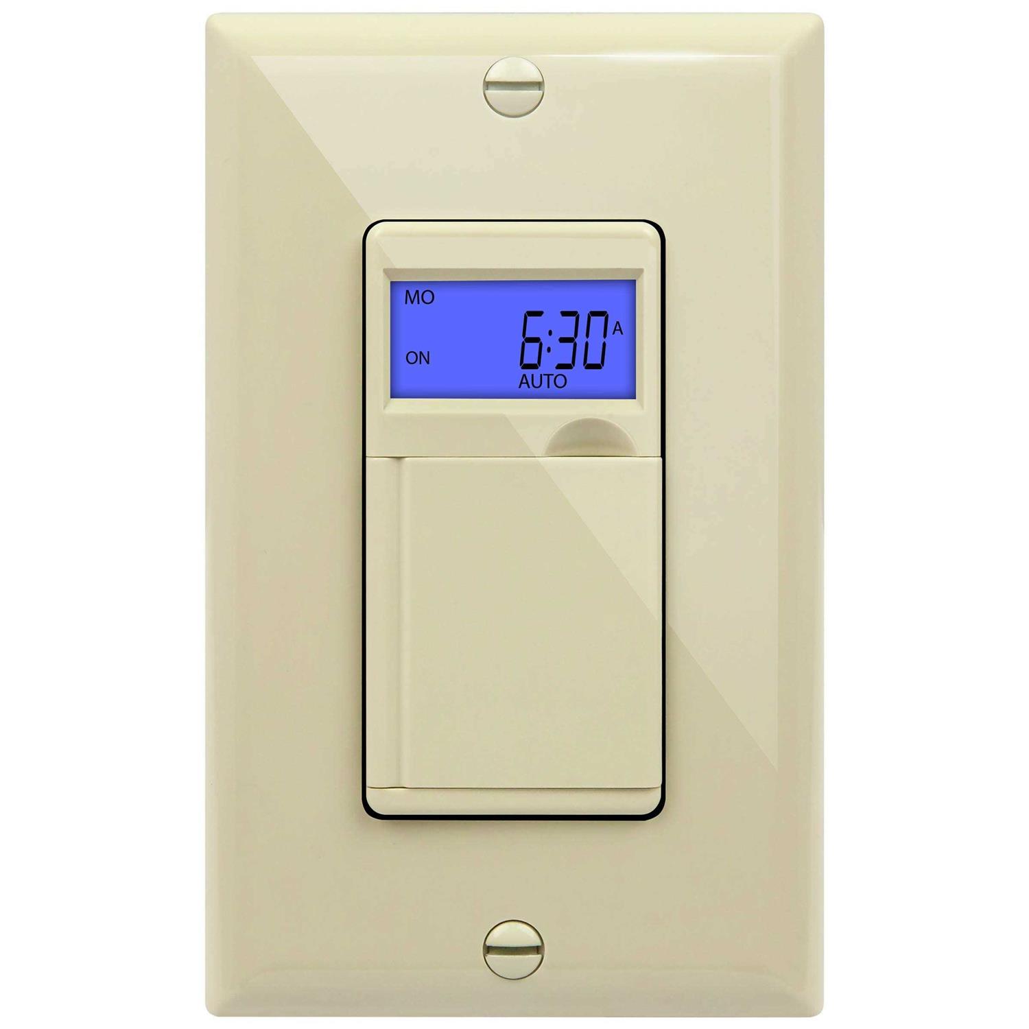 Enerlites 7-Day Digital In-Wall Programmable Timer Switch - Zenithce