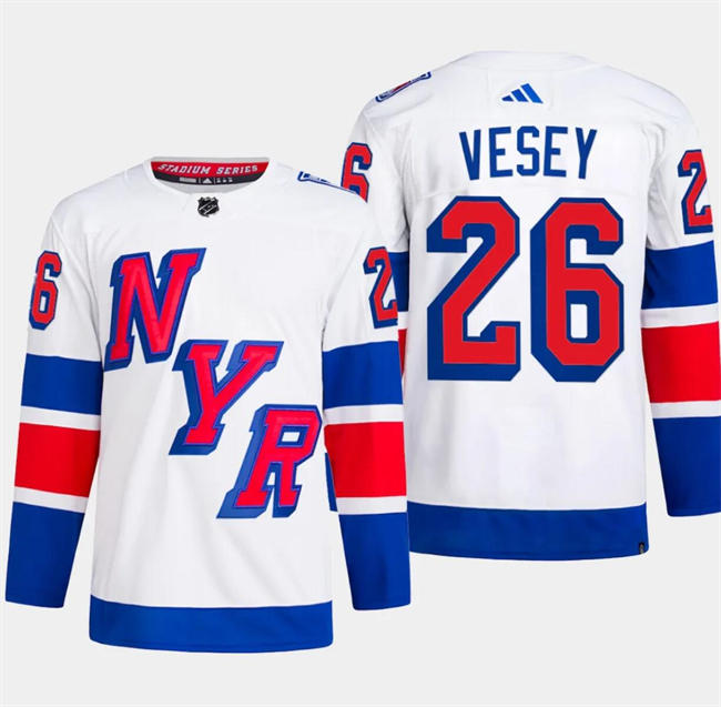 New York Rangers #26 Jimmy Vesey White 2024 Stadium Series Stitched Jersey - Zenithce