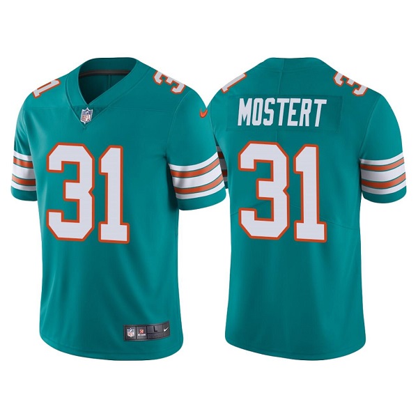 Miami Dolphins #31 Raheem Mostert Aqua Color Rush Limited Stitched Football Jersey - Zenithce