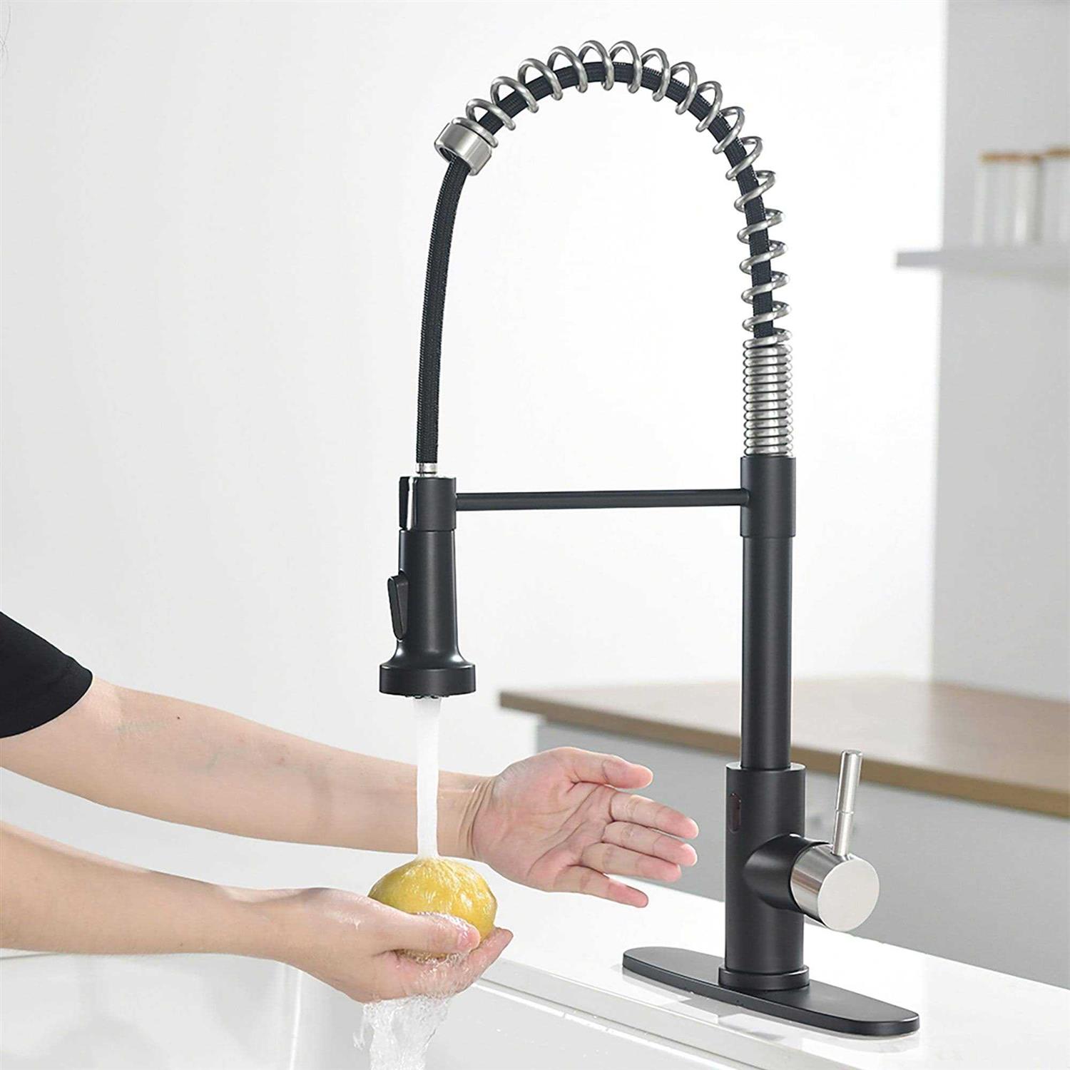 Touchless Stainless Steel 2-Function Pull-out Kitchen Sink Faucet - Zenithce