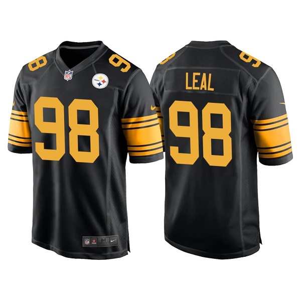 Pittsburgh Steelers #98 DeMarvin Leal Black Color Rush Stitched Jersey - Zenithce