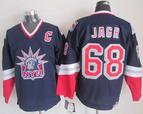 Rangers #68 Jaromir Jagr Navy Blue CCM Statue Of Liberty Stitched Jersey - Zenithce