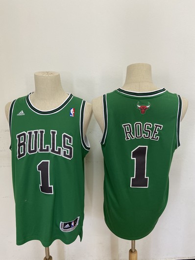 Chicago Bulls #1 Derek Rose Revolution 30 Swingman Green Jersey - Zenithce