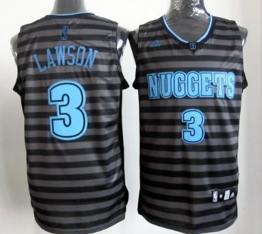 Denver Nuggets #3 Ty Lawson Gray With Black Pinstripe Jersey - Zenithce