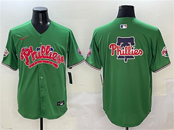 Philadelphia Phillies Team Big Logo Green Phanatic Limited Stitched Jersey - Zenithce