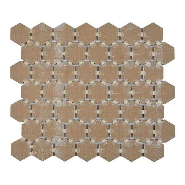 Marazzi Moroccan Concrete 10 in. x 11 in. Glazed Ceramic Hexagon Mosaic Tile - Zenithce