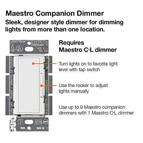 Lutron MA-PRO Maestro PRO LED Dimmer MA-PRO-WH - Zenithce