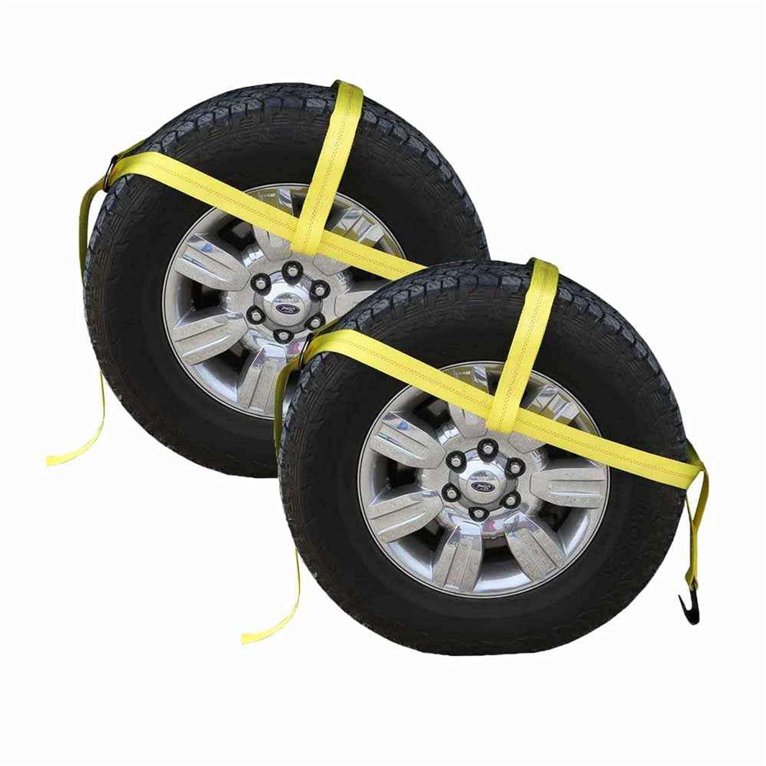 US Cargo Control Yellow Adjustable Tow Dolly Strap with 4 Top Strap and Twisted Snap - Zenithce
