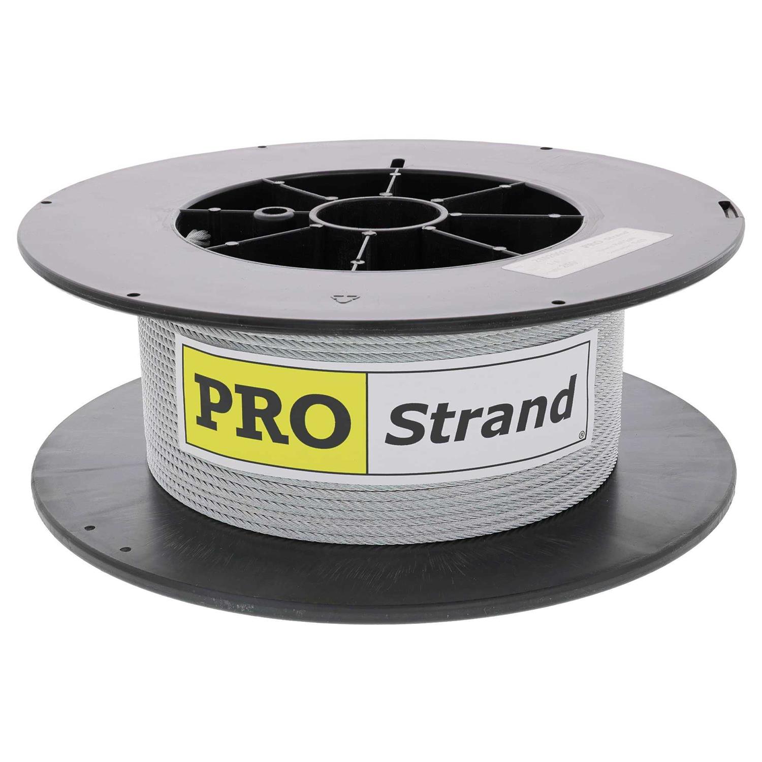 PRO Strand 1/4 X 500′, 7×19, Galvanized Cable Reel - Zenithce