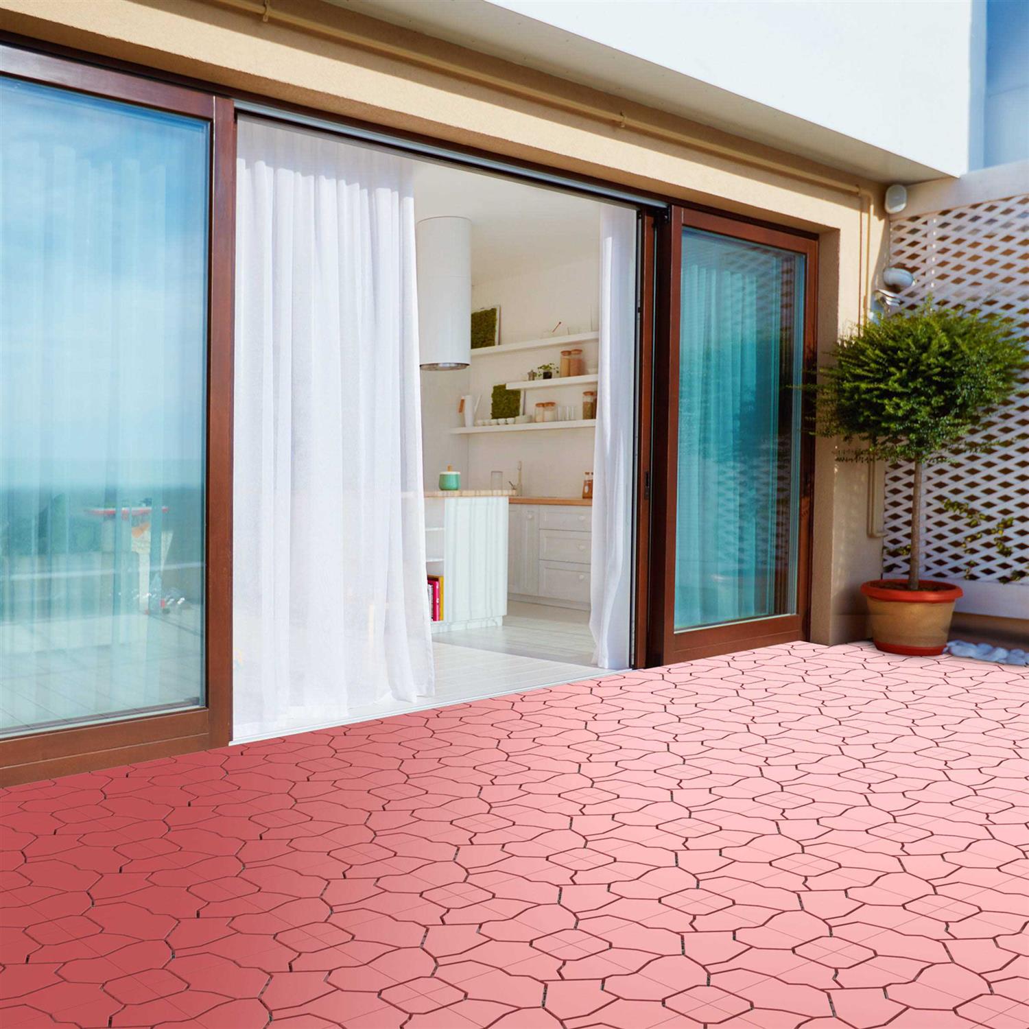 Pure Garden Patio & Deck Tiles-Interlocking Eco-Friendly Outdoor Flooring Pavers - Zenithce