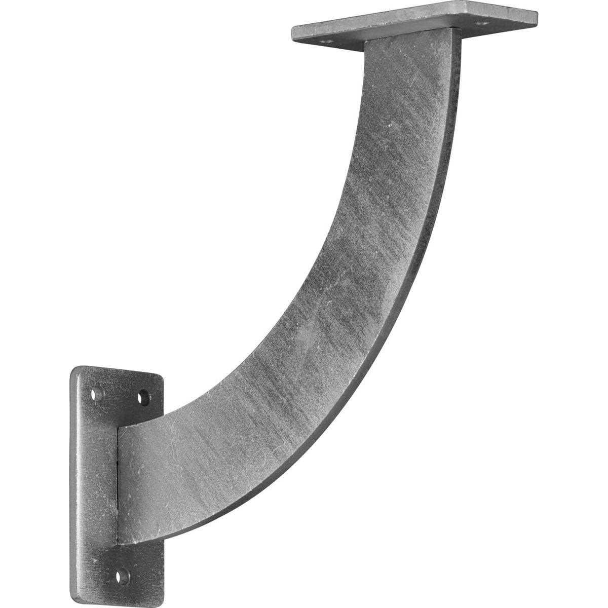 Ekena Millwork 2W x 8D x 6H Steel Hanging Shelf Bracket BKTM02X08X06HSPBL - Zenithce