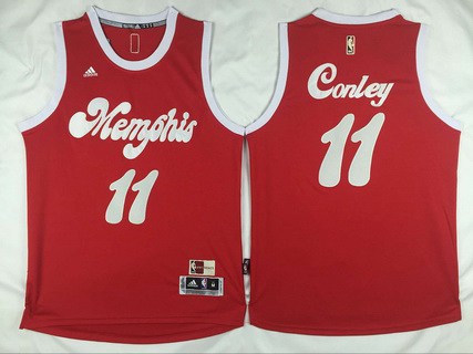 Memphis Grizzlies #11 Mike Conley Revolution 30 Swingman 2015-16 Retro Red Jersey - Zenithce