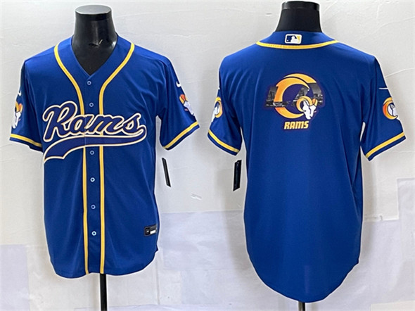 Los Angeles Rams Team Logo Royal Cool Base Stitched Jersey - Zenithce