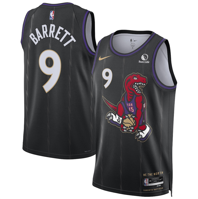Toronto Raptors #9 RJ Barrett Black 2024-25 City Edition Stitched Jersey - Zenithce