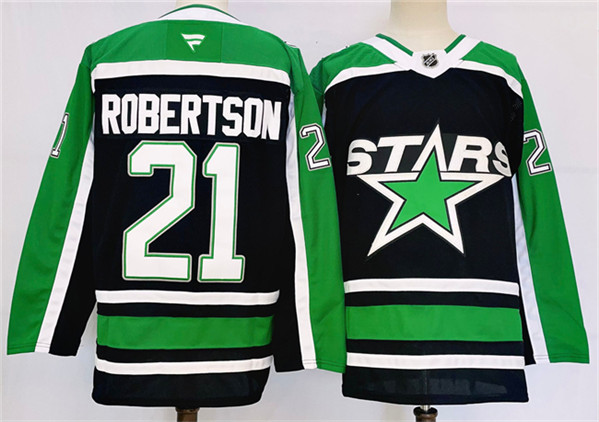 Dallas Stars #21 Jason Robertson Black 2024-25 Reverse Retro Stitched Jersey - Zenithce