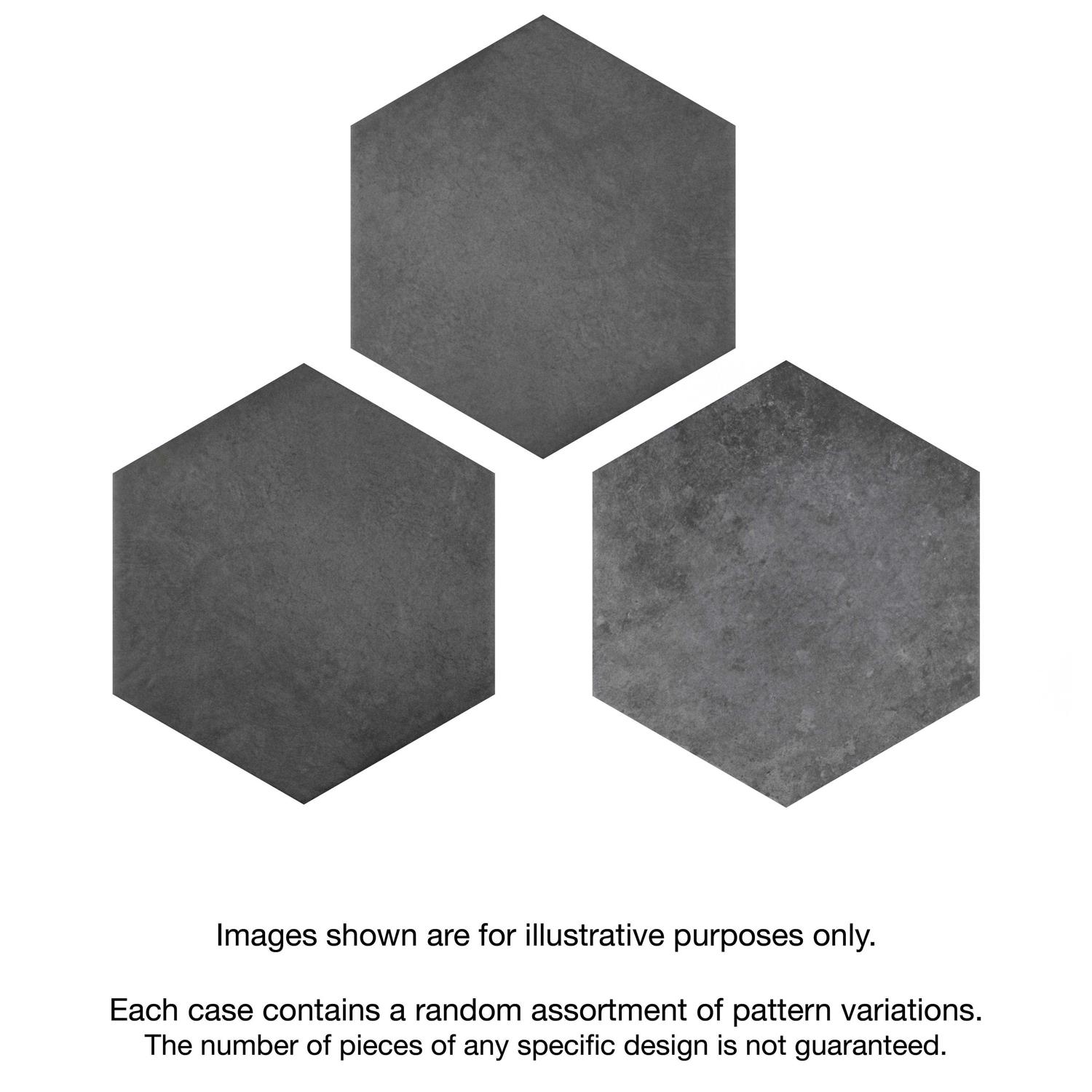 Merola Tile Heritage Hex 7 x 8 Porcelain Floor and Wall Tile - Zenithce