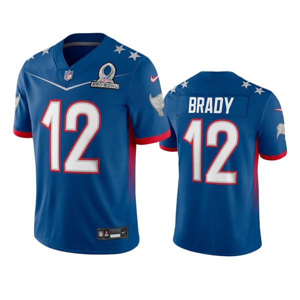 Tampa Bay Buccaneers #12 Tom Brady 2022 Royal Pro Bowl Stitched Jersey - Zenithce