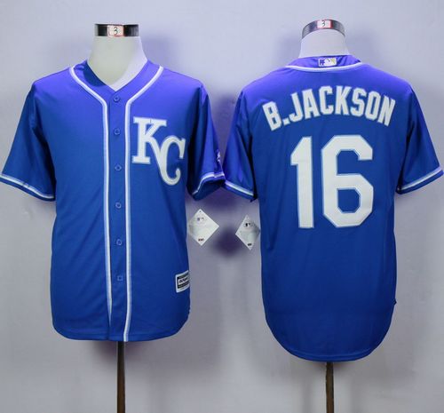 Royals #16 Bo Jackson Blue Alternate 2 New Cool Base Stitched Jersey - Zenithce