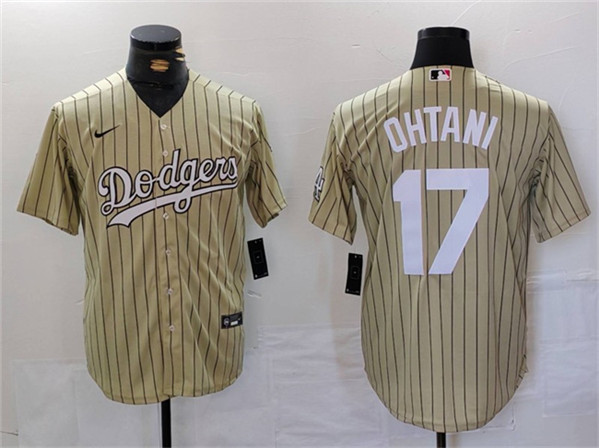 Los Angeles Dodgers #17 Shohei Ohtani Cream Cool Base Stitched Jersey - Zenithce