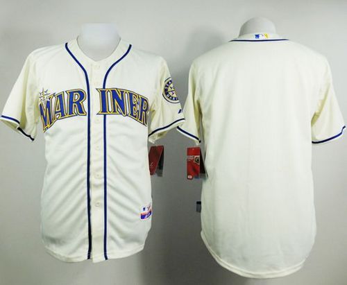 Mariners Blank Cream Alternate Cool Base Stitched Jersey - Zenithce