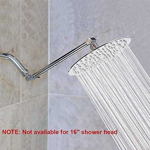 NearMoon 12 inch Shower head with 15 inch extension arm - Zenithce