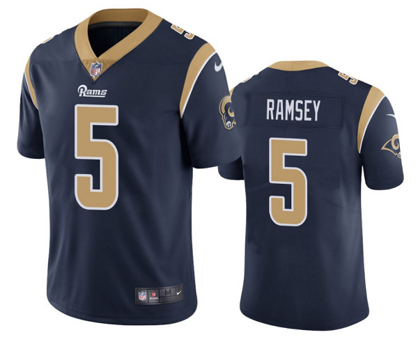 Los Angeles Rams #5 Jalen Ramsey Navy Vapor Untouchable Limited Stitched Jersey - Zenithce