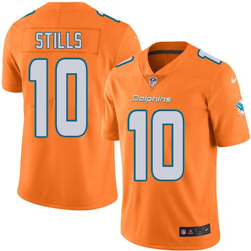 Dolphins #10 Kenny Stills Orange Stitched Limited Rush Nike Jersey - Zenithce