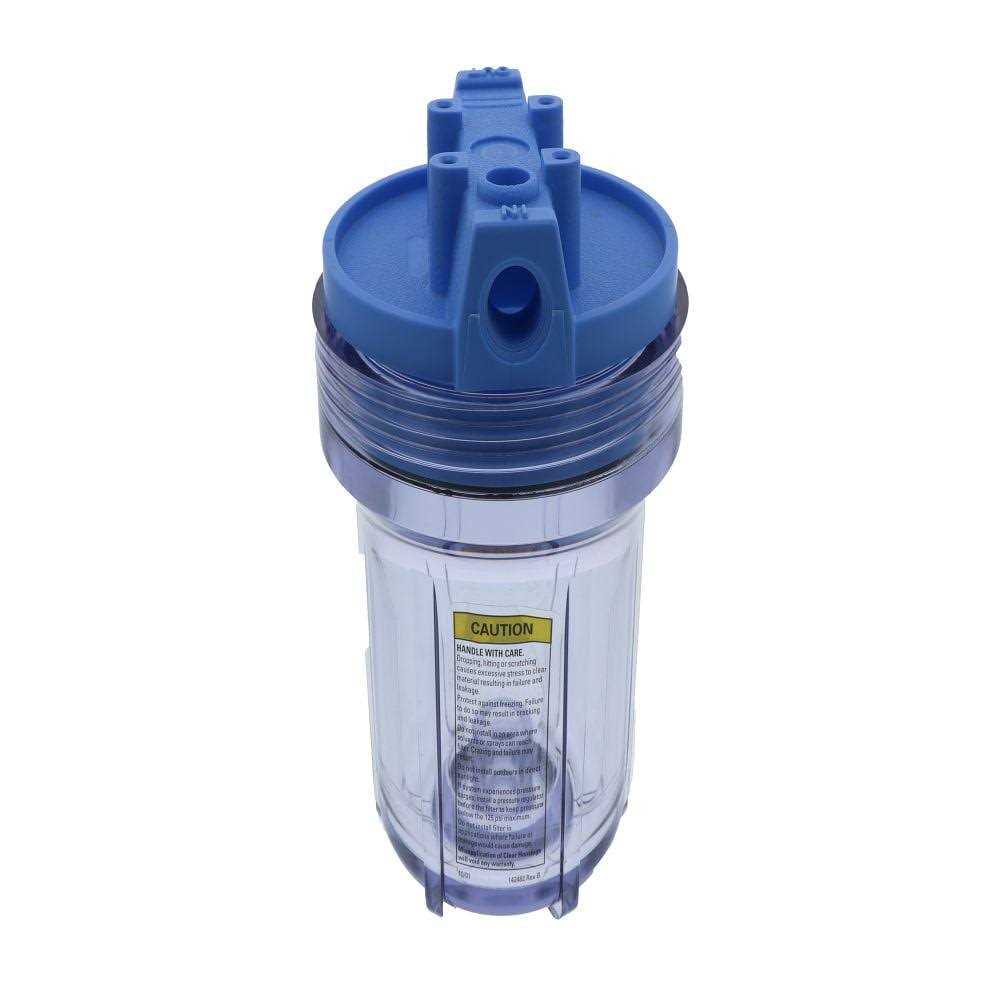 Pentek 158002 3/8 #5 Slim Line Blue Filter Housing with Pressure - Zenithce