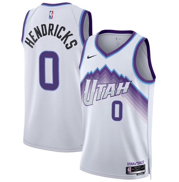 Utah Jazz #0 Taylor Hendricks White 2025 Association Edition Stitched Jersey - Zenithce
