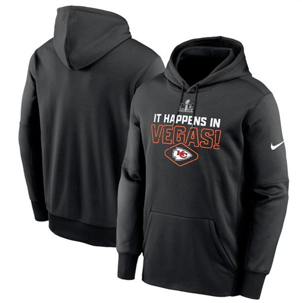 Kansas City Chiefs Black Super Bowl LVIII Lockup Pullover Hoodie - Zenithce
