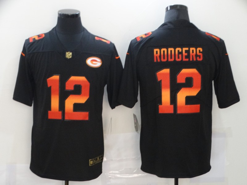Green Bay Packers #12 Aaron Rodgers 2020 Black Fashion Limited Stitched Jersey - Zenithce