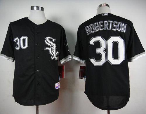 White Sox #30 David Robertson Black Cool Base Stitched Jersey - Zenithce