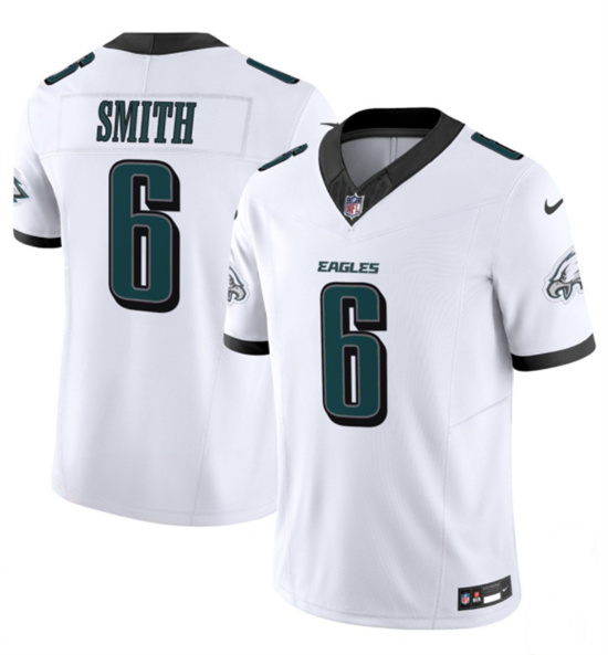 Philadelphia Eagles #6 DeVonta Smith White 2024 New F.U.S.E. Vapor Untouchable Limited Stitched Jersey - Zenithce